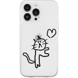 AK23546i14P [iPhone 14 Pro用 ソフトクリアケース ネコハート]