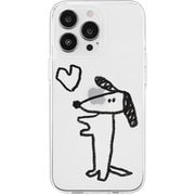 AK23547i14P [iPhone 14 Pro用 ソフトクリアケース イヌハート]