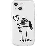 AK23558i14M [iPhone 14 Plus用 ソフトクリアケース イヌハート]