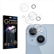 CRCG-IP14 [iPhone 14/iPhone 14 Plus 用 カメラカバー 2眼 レンズ 保護フィルム 日本製硝子 硬度10H クリア 2枚組]