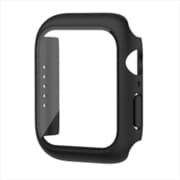 TCAWSEGC-44BK [Apple Watch 44mm 全機種対応（SE/6世代/5世代/4世代） 耐衝撃 ケース カバー ガラスフィルム 一体型 ブラック]