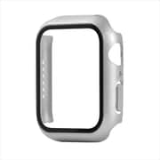 TCAWSEGC-44SV [Apple Watch 44mm 全機種対応（SE/6世代/5世代/4世代） 耐衝撃 ケース カバー ガラスフィルム 一体型 シルバー]