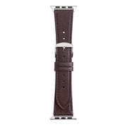 RWC039BU [Apple Watch 38/40/41mm 用 バンド 牛革 ウォッシャブル ダークブラウン]
