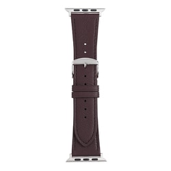 RWC039BW [Apple Watch 42/44/45mm 用 バンド 牛革 ウォッシャブル ダークブラウン]