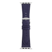 RWC039DW [Apple Watch 42/44/45mm 用 バンド 牛革 ウォッシャブル ネイビー]