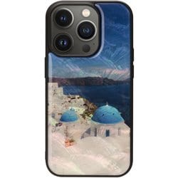 I23587i14P [iPhone 14 Pro用 天然貝ケース 名所シリーズ サントリーニ島]