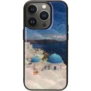 I23587i14P [iPhone 14 Pro用 天然貝ケース 名所シリーズ サントリーニ島]