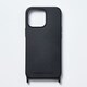PN23885i14PBK [iPhone 14 Pro用 ストラップホール付 シリコンケース ブラック]