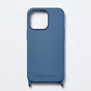 PN23891i14PBL [iPhone 14 Pro用 ストラップホール付 シリコンケース ティールブルー]