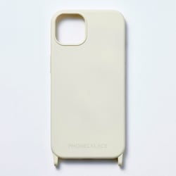 PN23903i14MIV [iPhone 14 Plus用 ストラップホール付 シリコンケース アイボリー]