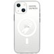 ABF24179i14 [iPhone 14用 MagSafe対応 クリアケース なにもしないうさぎ 手合わせ]