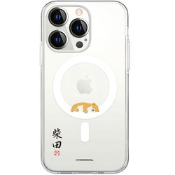 ABF24255i14PM [iPhone 14 Pro Max用 MagSafe対応 クリアケース しばたさん 昼寝]