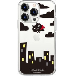ABF24261i14PM [iPhone 14 Pro Max用 MagSafe対応 ソフトクリアケース ネコマンジュウ 赤いマント]