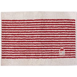 CASA 洗えるマット 約縦45×横60cm レッド
