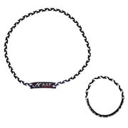 02269053-040 [カラーバンド ネックレス＆ブレスセット BLACK]