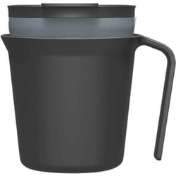 ステンレスタンブラー 190ml フタ付き ホルダー付き STOS コンビニカップ コップ スカイブルー×チャコールグレー 45307