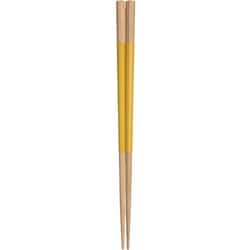 箸 23cm やさしい彩り 八角箸 天然木 木製 日本製 レモン 45404-0