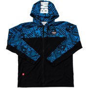 13851 [tailwalk × BASSMANIA COLLABO DRY ZIP PARKA BLACK x BLUE XL]