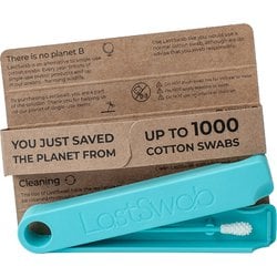 繰り返し使える綿棒 携帯用 耳かき用 サスティナブル デンマーク製 Last Swab Basic Dolphin Turquoise LO11131