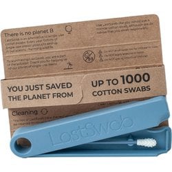 繰り返し使える綿棒 携帯用 耳かき用 サスティナブル デンマーク製 Last Swab Basic Whale Blue LO11181