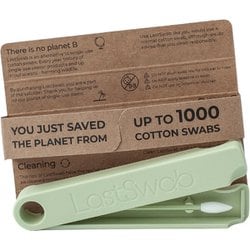 繰り返し使える綿棒 携帯用 メイクアップ用 サスティナブル デンマーク製 LastSwab Beauty Turtle Green LO12161