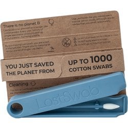 繰り返し使える綿棒 携帯用 メイクアップ用 サスティナブル デンマーク製 LastSwab Beauty Whale Blue LO12181