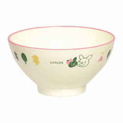 LuckyPig giggle （ラッキーピッグ ギグル） プラスチック 飯椀 11cm ピンク 78861