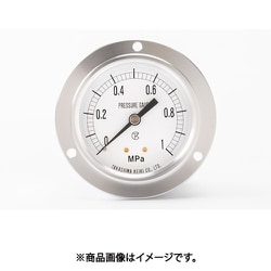 高島 一般圧力計（D枠埋込型・縁あり・中心ネジ・φ60）圧力レンジ0.0～0.1MPa G1/4 1019010