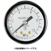 高島 小型圧力計(D枠埋込形・縁なし・中心ネジ・φ40)圧力レンジ0.0~25MPa R1/8 1741225