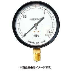 高島 プラスチック圧力計（A枠立型・φ75）圧力レンジ0.0～0.6MPa G3/8 1221060