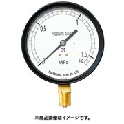 1222040 [高島 プラスチック圧力計（A枠立型・φ75）圧力レンジ0.0～0.4MPa R3/8]