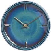 Z-02 杉浦製陶 SUGY GLAZED CLOCK 掛け時計 青海鼠釉