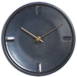 Z-04 杉浦製陶 SUGY GLAZED CLOCK 掛け時計 メタル釉