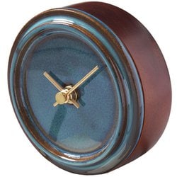 WZ-02 杉浦製陶 SUGY 2WAY TILE WOOD CLOCK 置き掛け時計 青海鼠釉