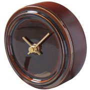 WZ-03 杉浦製陶 SUGY 2WAY TILE WOOD CLOCK 置き掛け時計 飴釉