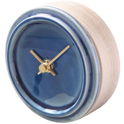 WP-12 杉浦製陶 SUGY 2WAY TILE WOOD CLOCK 置き掛け時計 ペールブルー