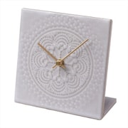 LTC-1 杉浦製陶 SUGY LACE TILE CLOCK 置時計 ホワイト