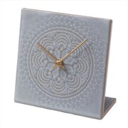 LTC-2 杉浦製陶 SUGY LACE TILE CLOCK 置時計 グレー