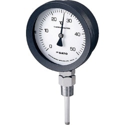 佐藤 バイメタル式温度計 BM-S-100P 0～100℃ 50L BM-S-100P-4