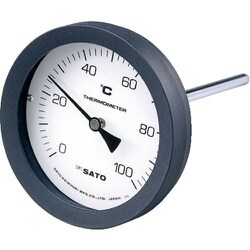 佐藤 バイメタル式温度計 BM-T-100P 0～100℃ 50L BM-T-100P-4