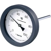 佐藤 バイメタル式温度計 BM-T-100P 0~100℃ 150L BM-T-100P-6