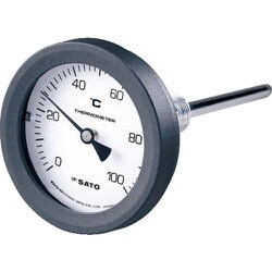 佐藤 バイメタル式温度計 BM-T-75P 0～50℃ 50L（2086-00） BM-T-75P-1