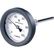 佐藤 バイメタル式温度計BM-T-75P 0~100℃100L(2090-00) BM-T-75P-5