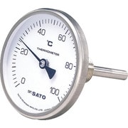 佐藤 バイメタル式温度計BM-T-75S-30~50℃150L(2110-14) BM-T-75S-3