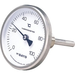 佐藤 バイメタル式温度計BM-T-75S 0～100℃ 50L（2110-20） BM-T-75S-4