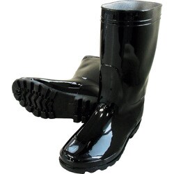 KR980-BK-25.5 [喜多 PVC軽半長靴 ブラック 25.5]