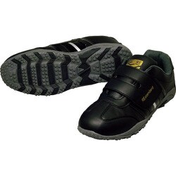 MK120-BK/BK-25.5 [喜多 紳士マジックスニーカー ブラック×ブラック 25.5]