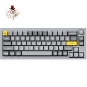 Keychron Q2 QMK カスタム・メカニカルキーボード ノブバージョン-US配列(テンキーレス)-組み立て済み/シルバーグレー/Gateron G Proスイッチ(ホットスワップ) 茶軸 Q2-N3-US