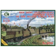 UU72696 露・赤軍対空装甲列車・機関車＋対空砲車複数 [組立式プラスチックモデル]