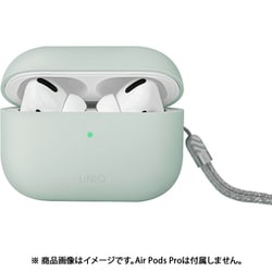 AirPods Pro 2用 LINO ハイブリッドリキッドシリコンケース グリーン UNIQ-AIRPODSPRO2-LINOGRN